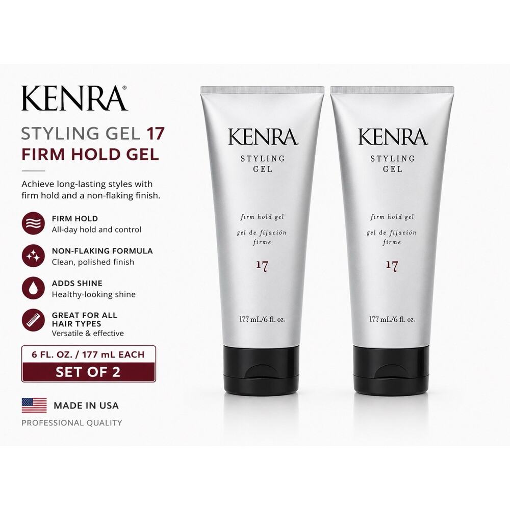 Kenra Styling Gel 17 Firm Hold Gel Set of 2 Tubes 6 Oz / 177ml Each